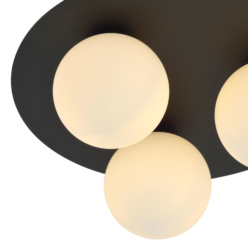 Griestu lampa SOLAR 3xE14/10W/230V melna/balta