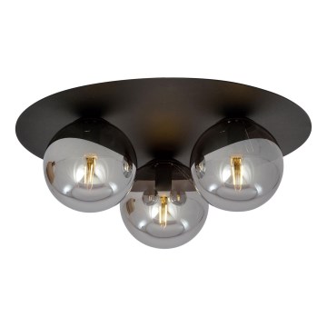Griestu lampa SOLAR 3xE14/10W/230V melna/pelēka