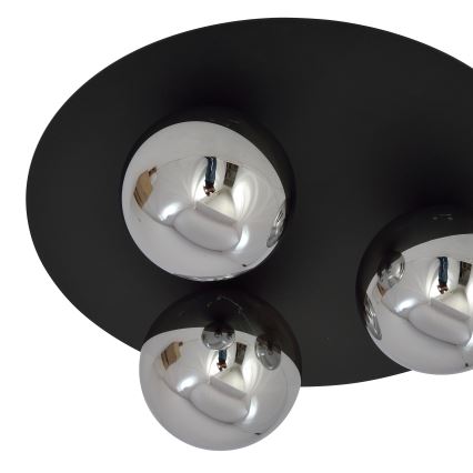 Griestu lampa SOLAR 3xE14/10W/230V melna/pelēka