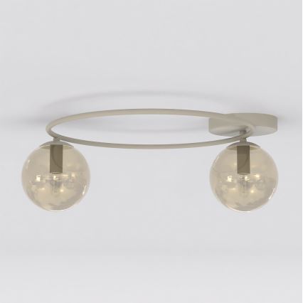 Griestu lampa SOPRA 2xE14/10W/230V bēša/dūmota bēša