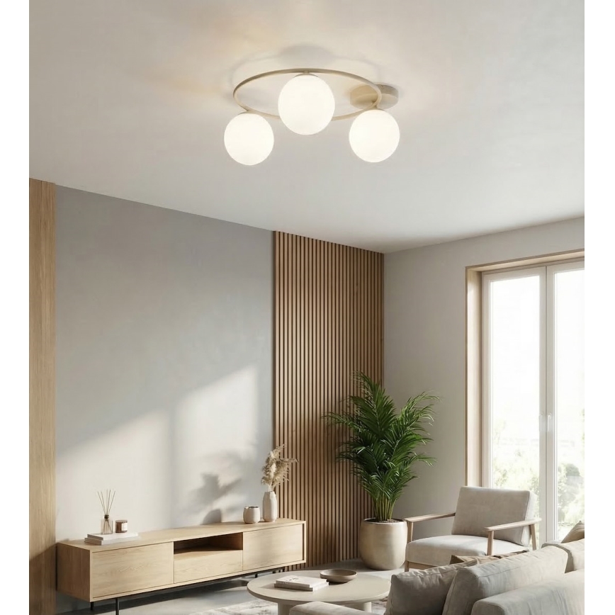Griestu lampa SOPRA 3xE14/10W/230V bēša/balta