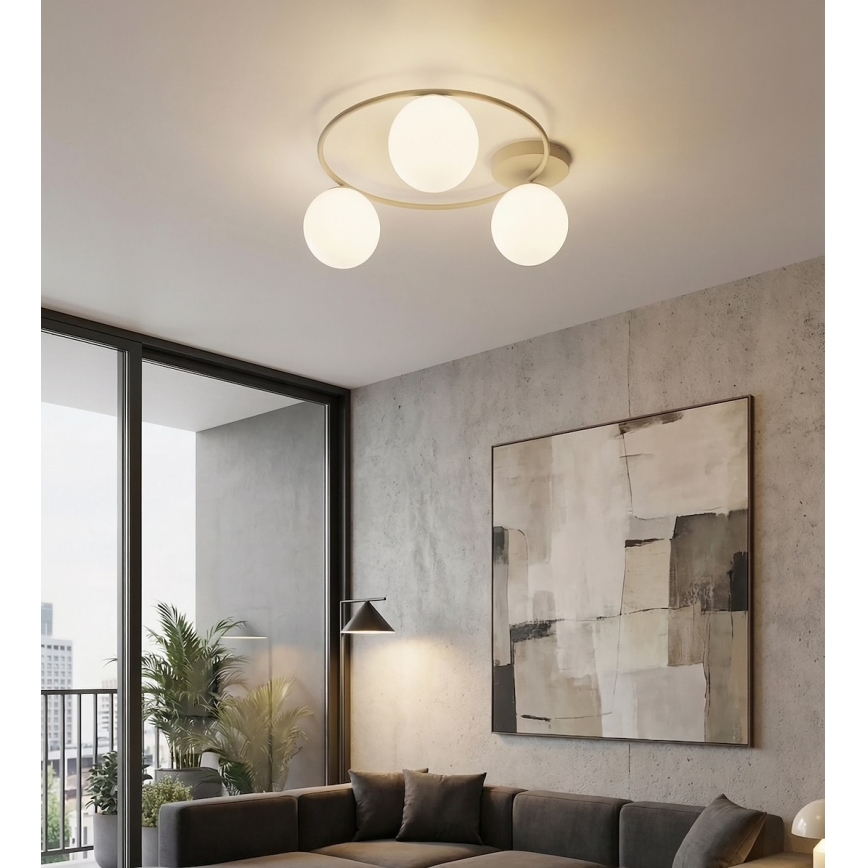 Griestu lampa SOPRA 3xE14/10W/230V bēša/balta