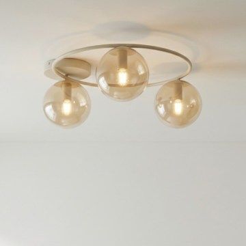 Griestu lampa SOPRA 3xE14/10W/230V bēša/dūmaina bēša