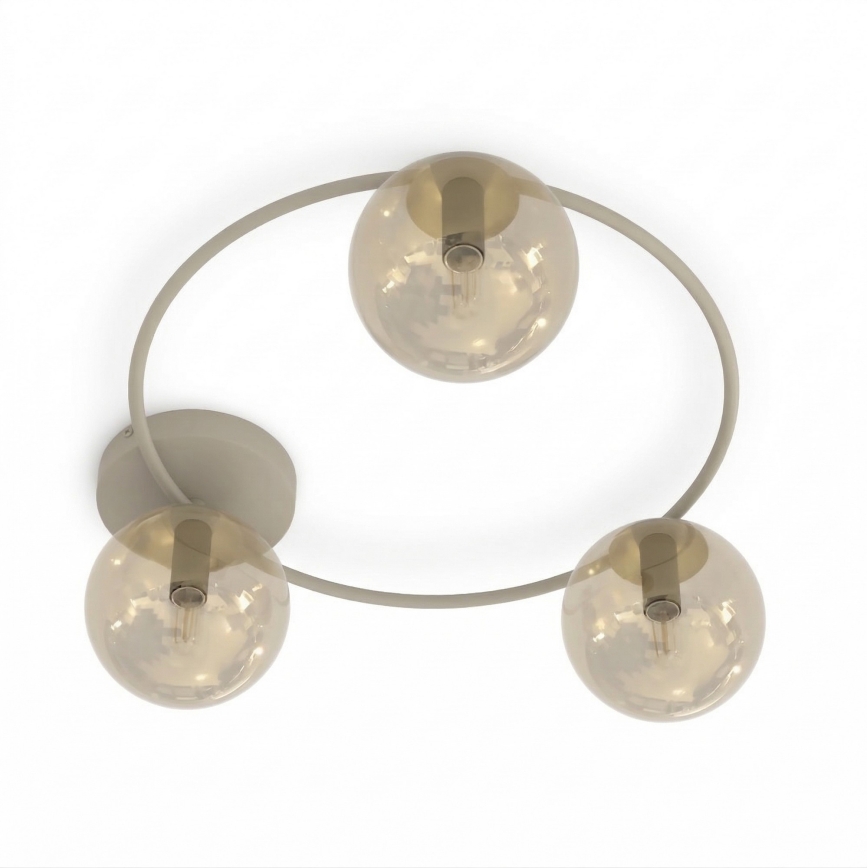 Griestu lampa SOPRA 3xE14/10W/230V bēša/dūmaina bēša