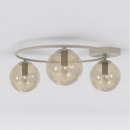 Griestu lampa SOPRA 3xE14/10W/230V bēša/dūmaina bēša