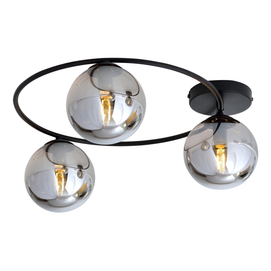 Griestu lampa SOPRA 3xE14/10W/230V melna