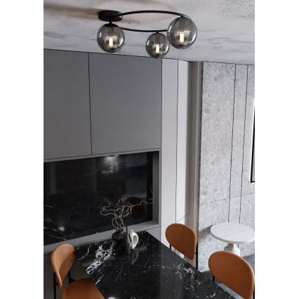 Griestu lampa SOPRA 3xE14/10W/230V melna
