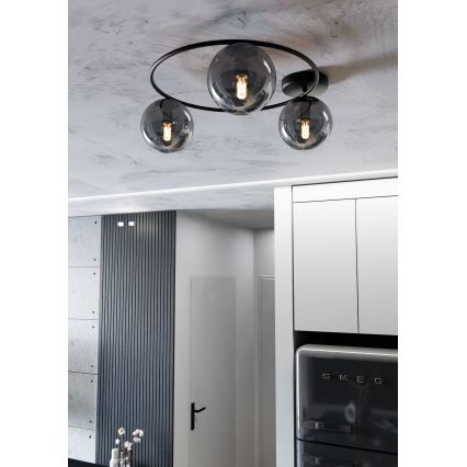 Griestu lampa SOPRA 3xE14/10W/230V melna