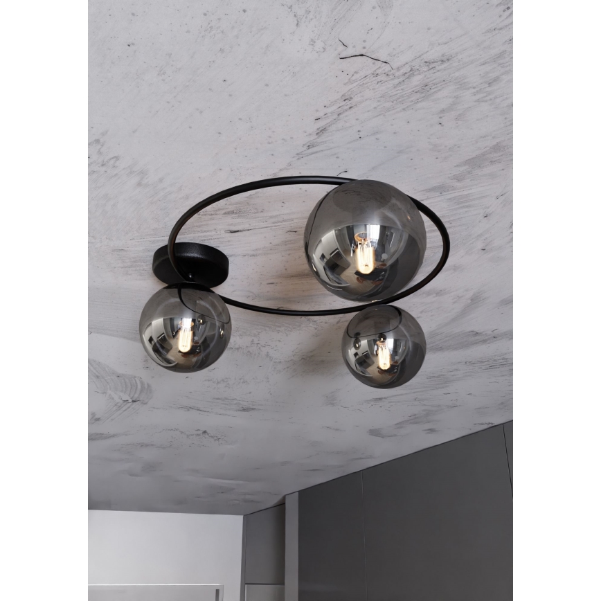 Griestu lampa SOPRA 3xE14/10W/230V melna