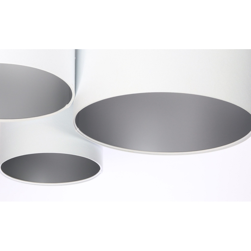 Griestu lampa SPACE 3xE27/60W/230V balta/sudraba