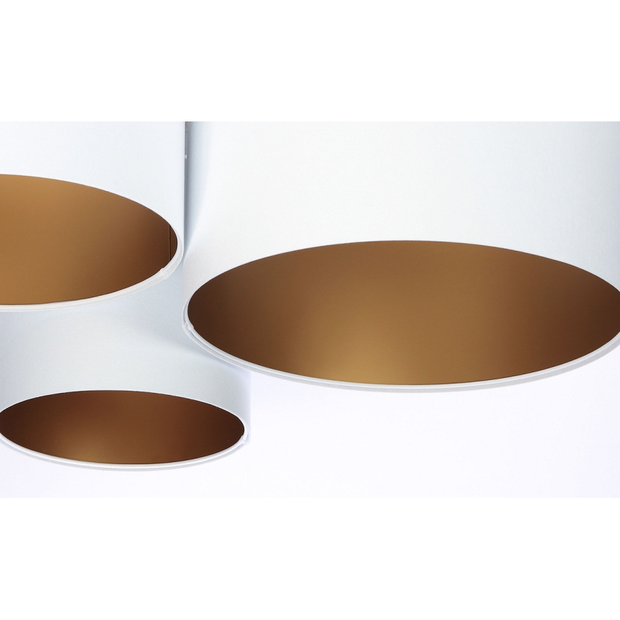 Griestu lampa SPACE 3xE27/60W/230V balta/zelta