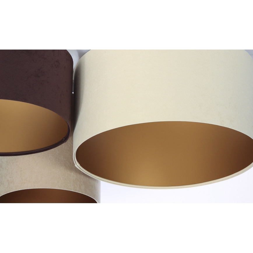 Griestu lampa SPACE 3xE27/60W/230V krēmkrāsa/brūna/bēša