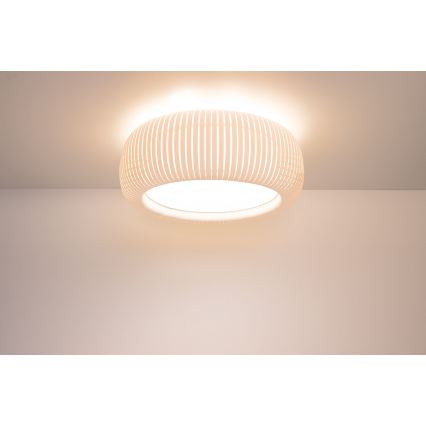 Griestu lampa STRIPES 2xE27/40W/230V diametrs 55 cm balta/krēmkrāsaina
