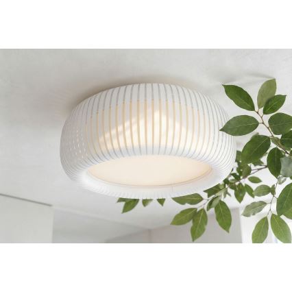 Griestu lampa STRIPES 2xE27/40W/230V diametrs 55 cm balta/krēmkrāsaina