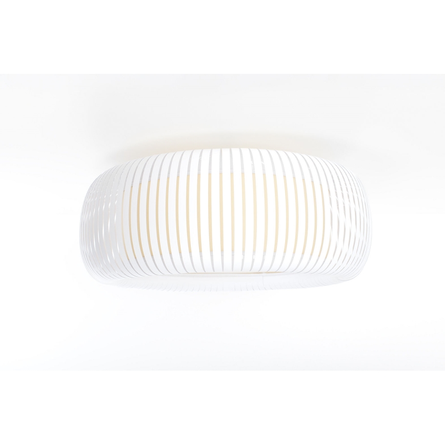 Griestu lampa STRIPES 2xE27/40W/230V diametrs 55 cm balta/krēmkrāsaina