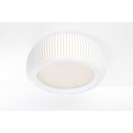 Griestu lampa STRIPES 2xE27/40W/230V diametrs 55 cm balta/krēmkrāsaina