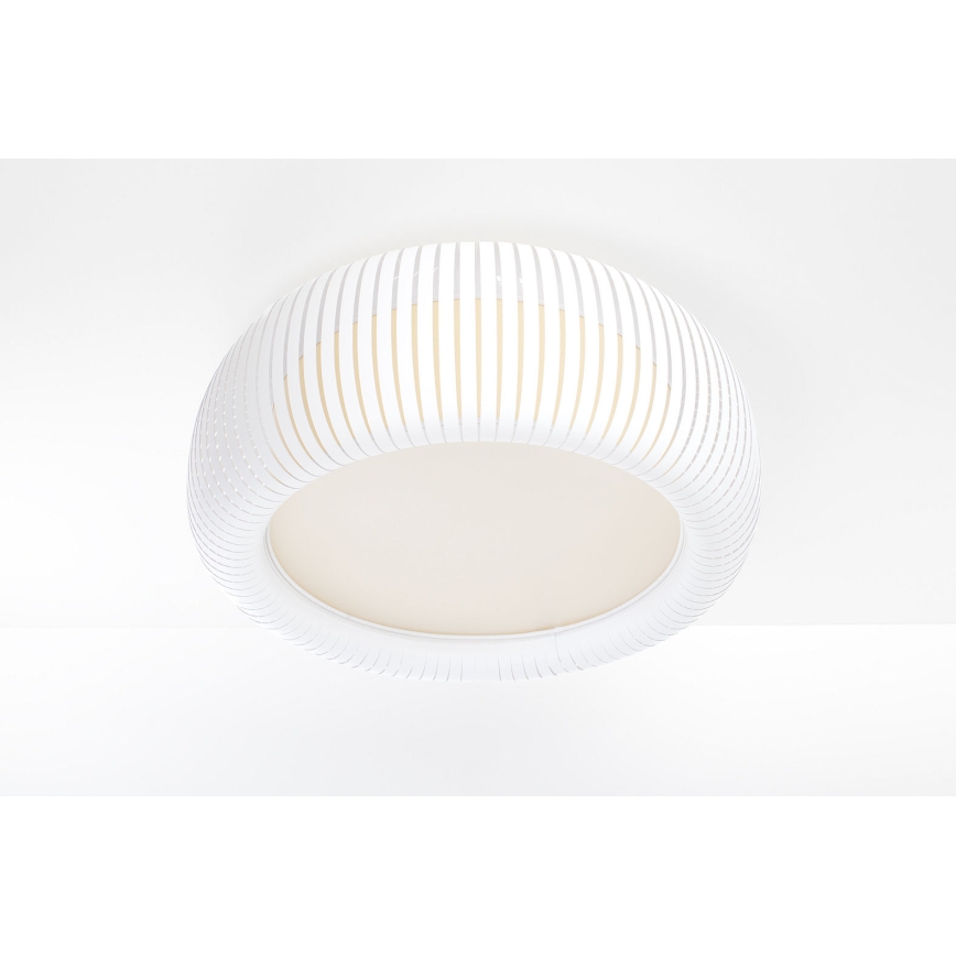 Griestu lampa STRIPES 2xE27/40W/230V diametrs 55 cm balta/krēmkrāsaina