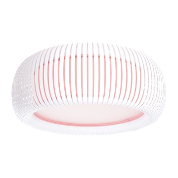 Griestu lampa STRIPES 2xE27/40W/230V Ø 55 cm balta/rozā