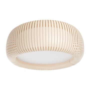 Griestu lampa STRIPES 2xE27/40W/230V Ø 55 cm krēmkrāsa/balta