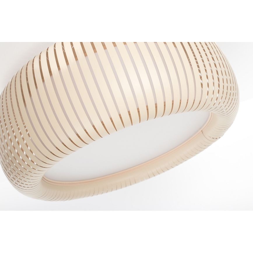 Griestu lampa STRIPES 2xE27/40W/230V Ø 55 cm krēmkrāsa/balta