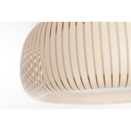 Griestu lampa STRIPES 2xE27/40W/230V Ø 55 cm krēmkrāsa/balta