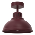 Griestu lampa SVEN 1xE27/15W/230V Ø 21 cm burgundijas sarkana