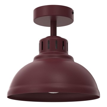 Griestu lampa SVEN 1xE27/15W/230V Ø 21 cm burgundijas sarkana