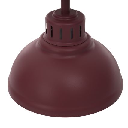 Griestu lampa SVEN 1xE27/15W/230V Ø 21 cm burgundijas sarkana