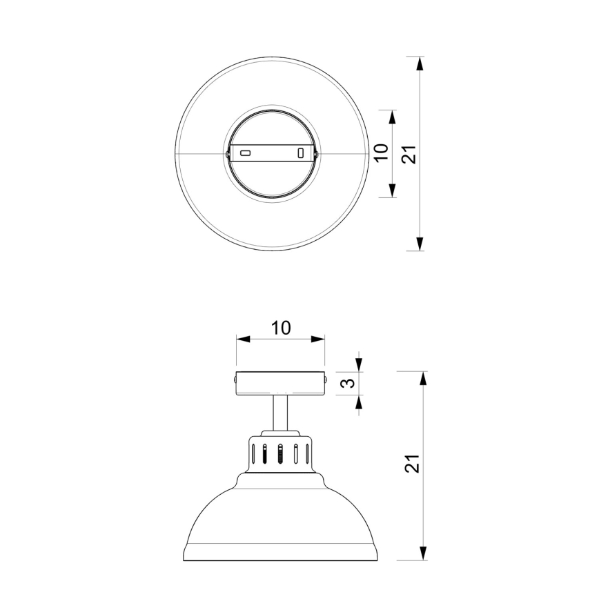 Griestu lampa SVEN 1xE27/15W/230V, Ø 21 cm, krēmkrāsaina