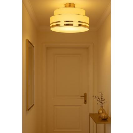 Griestu lampa TAMI 1xE27/60W/230V bēša/zelta