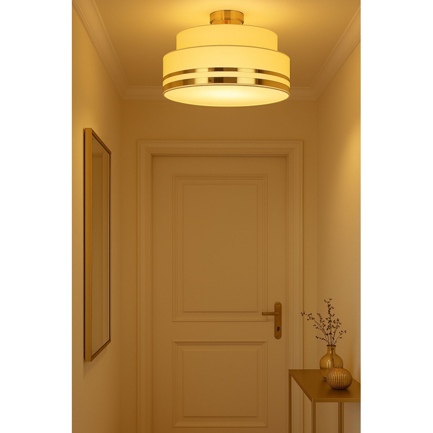 Griestu lampa TAMI 1xE27/60W/230V bēša/zelta