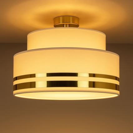 Griestu lampa TAMI 1xE27/60W/230V bēša/zelta