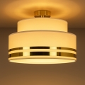 Griestu lampa TAMI 1xE27/60W/230V d. 40 cm bēša/zelta