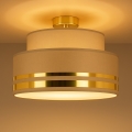Griestu lampa TAMI 1xE27/60W/230V d. 40 cm brūna/zelta