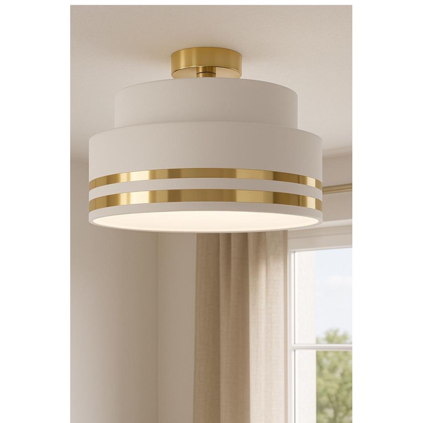 Griestu lampa TAMI 1xE27/60W/230V krēmkrāsa/zelta