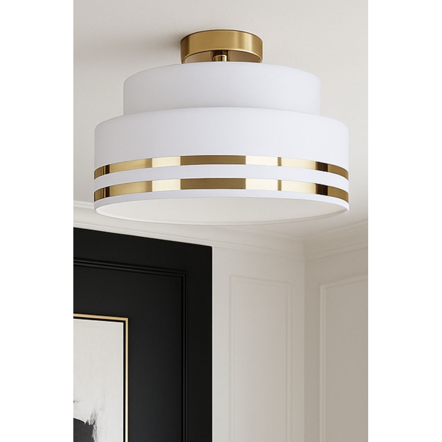 Griestu lampa TAMI 1xE27/60W/230V krēmkrāsa/zelta