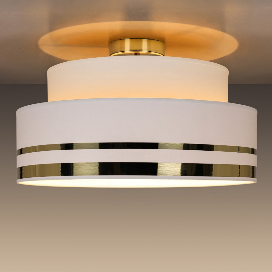 Griestu lampa TAMI 1xE27/60W/230V krēmkrāsa/zelta
