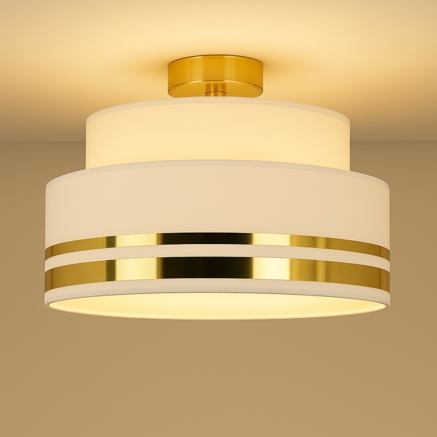 Griestu lampa TAMI 1xE27/60W/230V krēmkrāsa/zelta