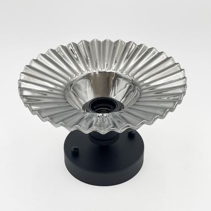 Griestu lampa TRISH 1xE27/15W/230V melna/dūmota melna