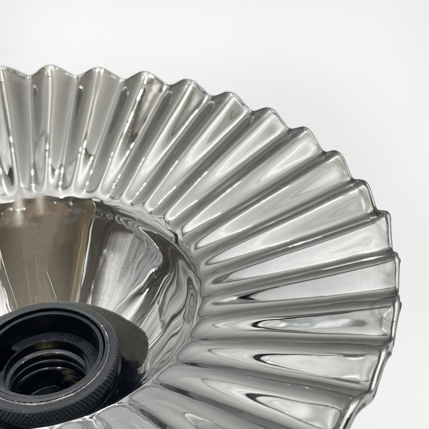 Griestu lampa TRISH 1xE27/15W/230V melna/dūmota melna