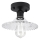Griestu lampa TRISH virsmas montāžai 1xE27/15W/230V melna/caurspīdīga
