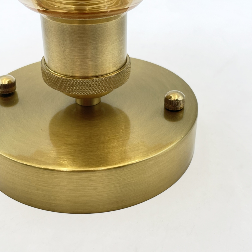 Griestu lampa TRISH, virsmas montējama, 1xE27/15W/230V, zelta/dūmaina bēša