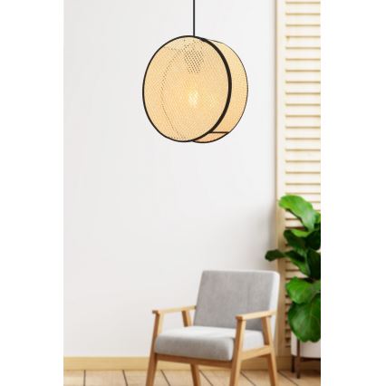 Griestu lampa uz kabeļa BIG DRUM 1xE27/60W/230V bēša/melna