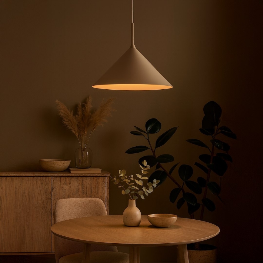 Griestu lampa uz kabeļa CAPITAL 1xGX53/15W/230V, diametrs 46 cm, taupe