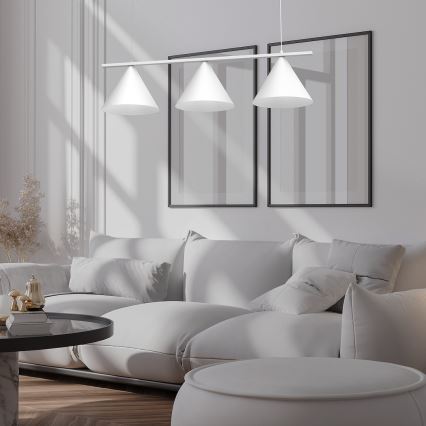 Griestu lampa uz kabeļa CAPITAL 3xGX53/15W/230V, balta