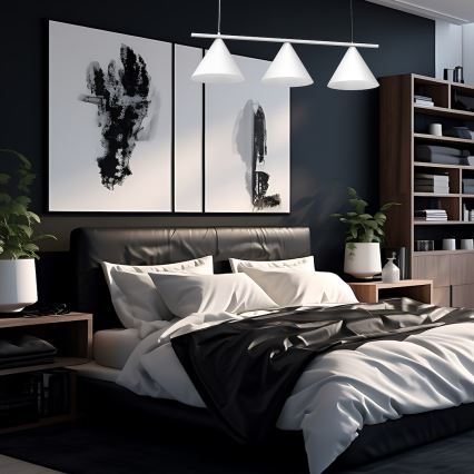 Griestu lampa uz kabeļa CAPITAL 3xGX53/15W/230V, balta