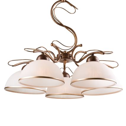Griestu lampa uz stieņa COBRA 1xE27/60W/230V Ø 30 cm bronza/patina