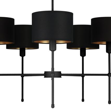 Griestu lampa uz stieņa MADELA 5xE14/40W/230V, melna