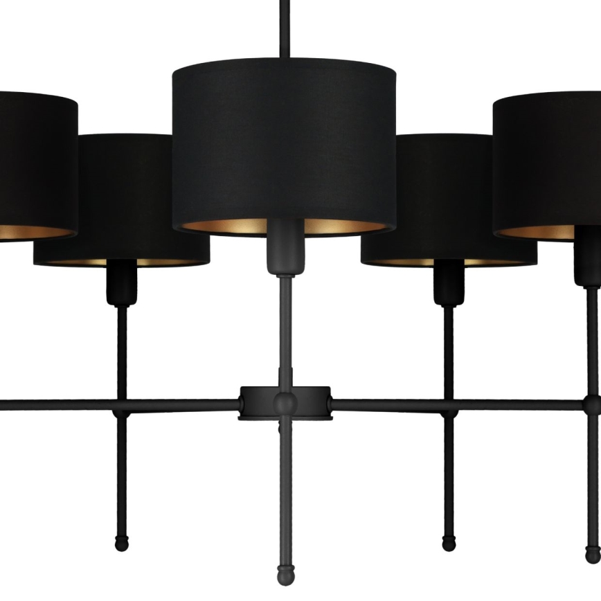 Griestu lampa uz stieņa MADELA 5xE14/40W/230V, melna