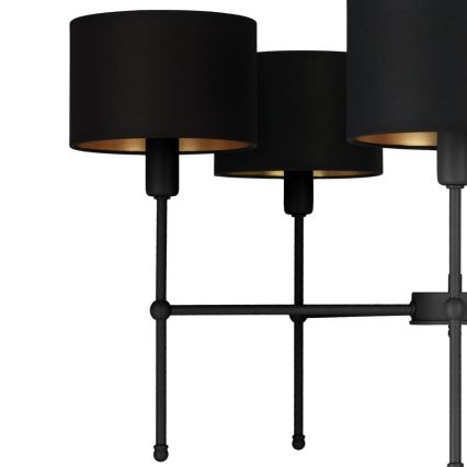 Griestu lampa uz stieņa MADELA 5xE14/40W/230V, melna